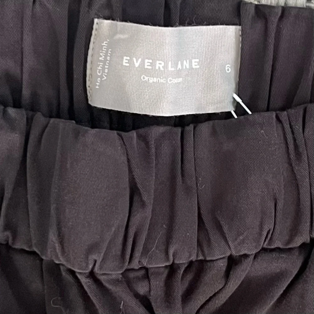 Everlane Womens Pull On Pant Size 6 Black High Waist Straight Leg Organic Cotton - Picture 9 of 15